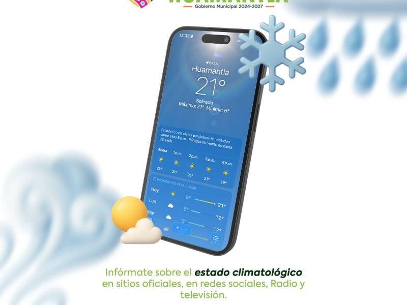 AYUNTAMIENTO DE HUAMANTLA LLAMA A MANTENERSE INFORMADOS Y ABRIGADOS DURANTE TEMPORADA&nbsp;INVERNAL