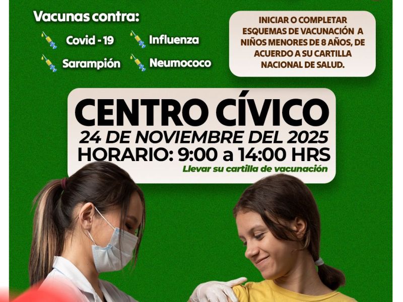 HUAMANTLA INVITA A LA JORNADA DE VACUNACIÓN DE TEMPORADA INVERNAL EN EL CENTRO&nbsp;VACUNACIÓN