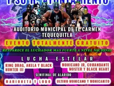 GRAN EVENTO DE LUCHA LIBRE EN EL CARMEN TEQUEXQUITLA!&nbsp;🤼‍♀️🔥