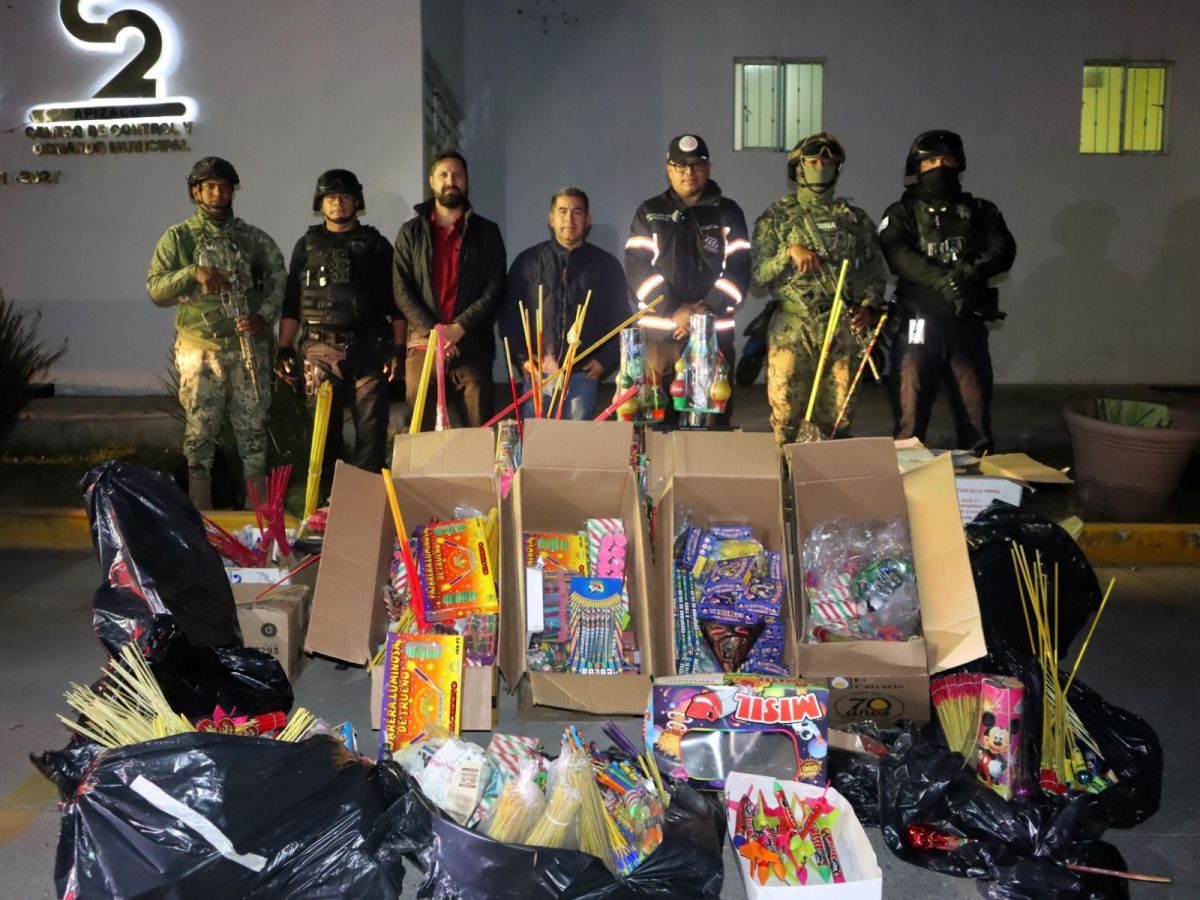 CONCLUYE AYUNTAMIENTO DE APIZACO OPERATIVO CONTRA LA PIROTECNIA ILEGAL CON ASEGURAMIENTO DE MÁS DE 150&nbsp;KILOS