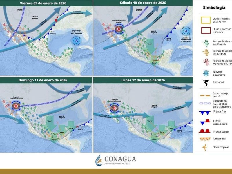 GOBIERNO DE PUEBLA EMITE ALERTA POR LLUVIAS ANTE FRENTE FRÍO NO.&nbsp;27