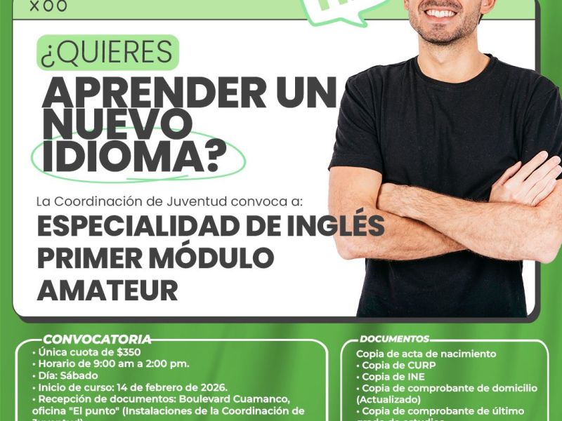 GOBIERNO MUNICIPAL DE HUAMANTLA IMPULSA LA FORMACIÓN JUVENIL CON CURSO DE&nbsp;INGLÉS