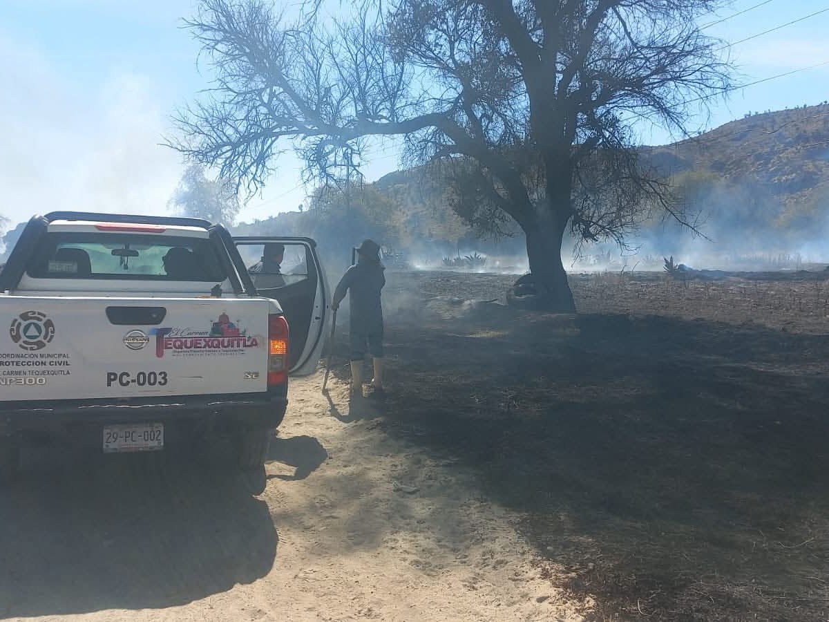 EN TEQUEXQUITLA CONTROLAN&nbsp;INCENDIO