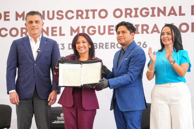 RECIBE TLAXCALA MANUSCRITO ORIGINAL DEL SIGLO XIX DEL CORONEL MIGUEL LIRA Y&nbsp;ORTEGA