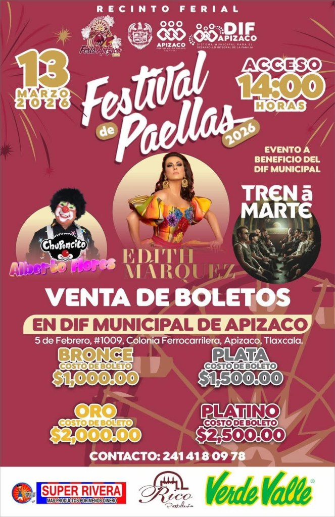 ES HOY! FESTIVAL DE PAELLAS&nbsp;#APIZACO