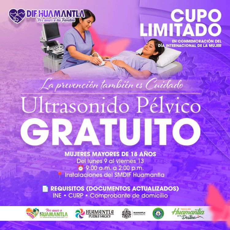 SMDIF HUAMANTLA ACERCA ULTRASONIDOS GRATUITOS PARA&nbsp;MUJERES