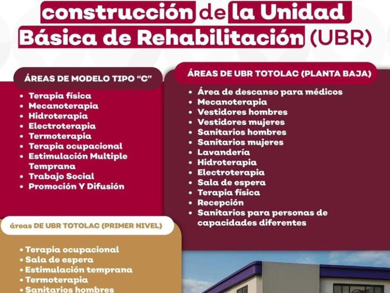 TOTOLAC TENDRÁ POR PRIMERA VEZ UNA UNIDAD BÁSICA DE&nbsp;REHABILITACIÓN