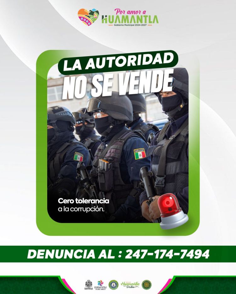 HUAMANTLA REFUERZA CAMPAÑA “CERO TOLERANCIA A LA&nbsp;CORRUPCIÓN”