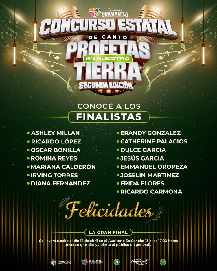 DEFINEN FINALISTAS DE “PROFETAS EN NUESTRA TIERRA” RUMBO A LA GRAN FINAL EN&nbsp;HUAMANTLA