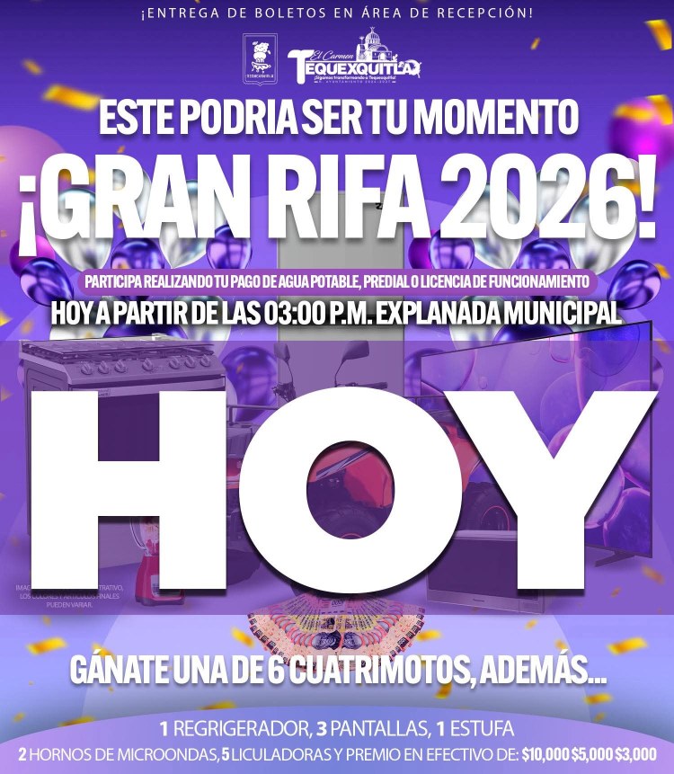 ES HOY GRAN RIFA&nbsp;TEQUEXQUITLA
