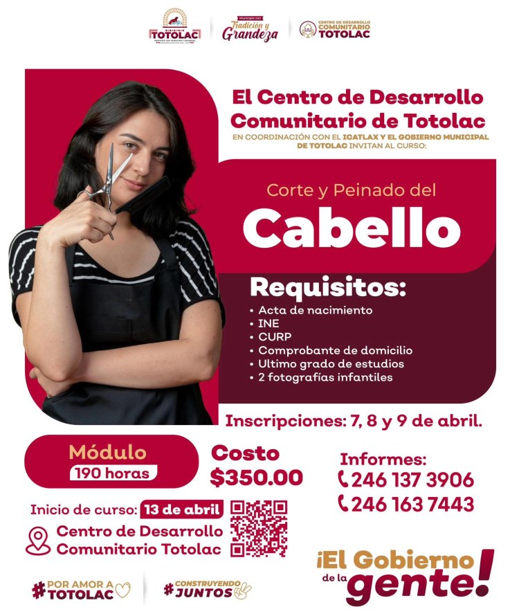 APRENDE CORTE Y PEINADO EN&nbsp;#TOTOLAC