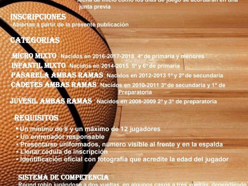 AYUNTAMIENTO DE TEQUEXQUITLA CONVOCA A PARTICIPAR EN LA LIGA ESTUDIANTIL DE&nbsp;BÁSQUETBOL