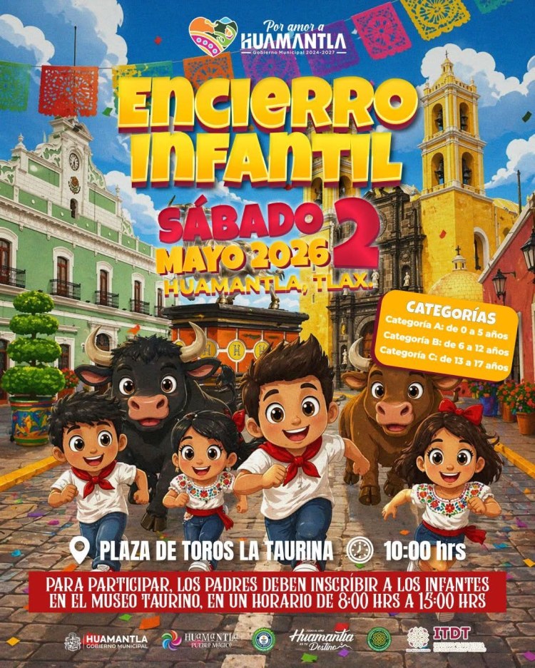 🐃♉¡LISTO EL ENCIERRO INFANTIL! EL GOBIERNO MUNICIPAL DE HUAMANTLA INVITA A PARTICIPAR EN ESTA GRAN EXPERIENCIA PARA NIÑAS Y&nbsp;NIÑOS🐃♉