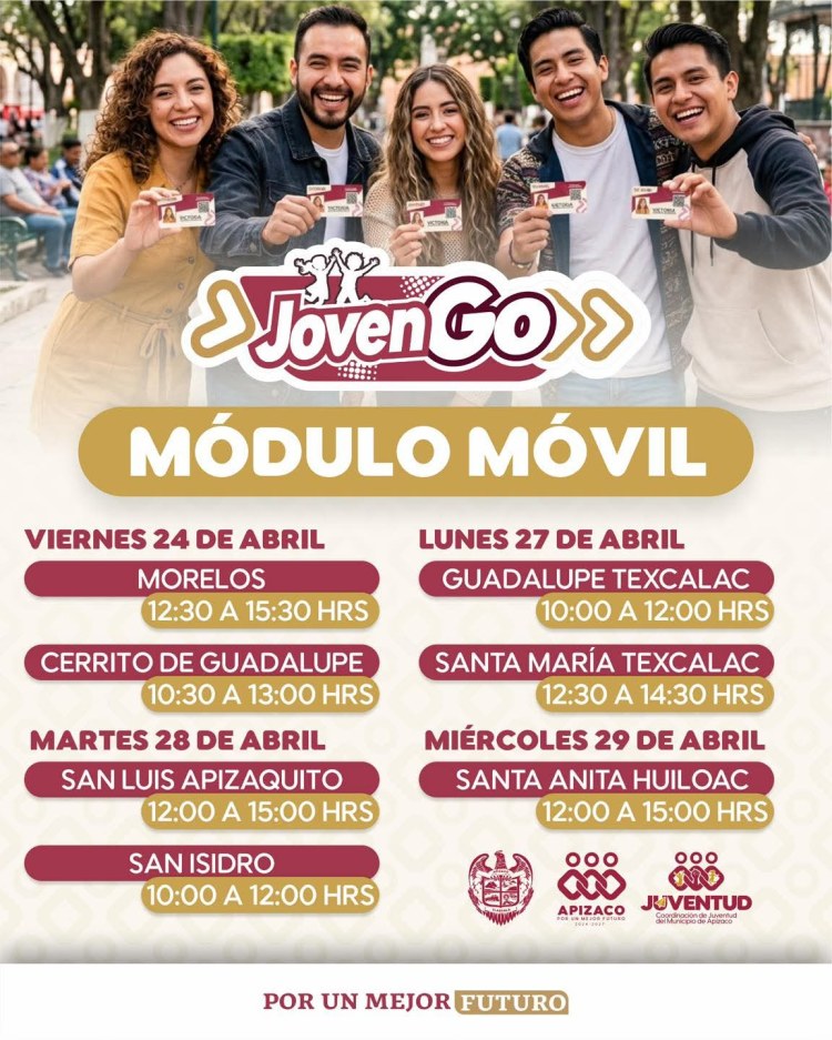 💳JOVEN GO LLEGA A TU COMUNIDAD EN&nbsp;APIZACO