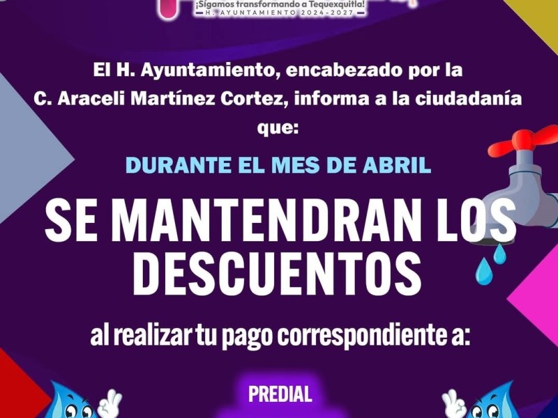 CONTINÚAN LOS DESCUENTOS EN&nbsp;TEQUEXQUITLA