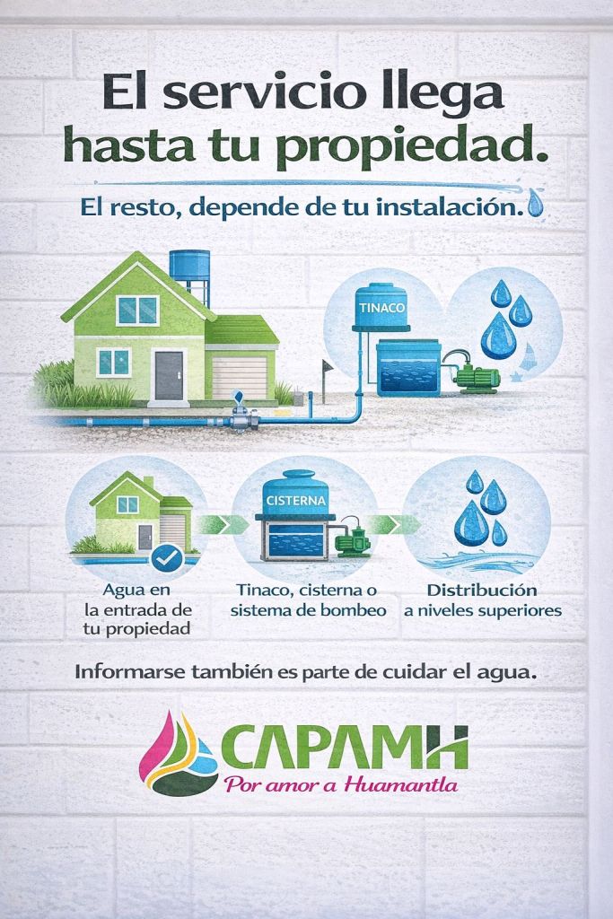 🚰💦CAPAMH INFORMA SOBRE EL ALCANCE DEL SUMINISTRO DE AGUA POTABLE EN LOS&nbsp;HOGARES🚰💧💦