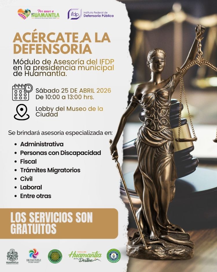 HUAMANTLA ACERCA SERVICIOS GRATUITOS DE DEFENSORÍA PÚBLICA A LA&nbsp;CIUDADANÍA
