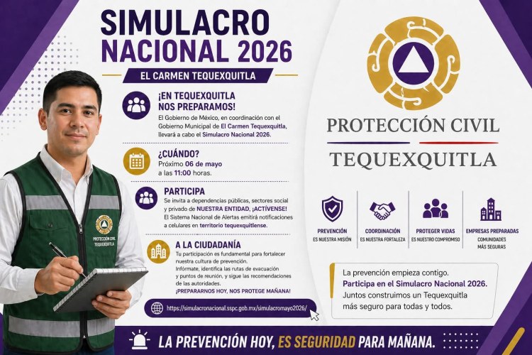 TEQUEXQUITLA SE SUMA AL SIMULACRO&nbsp;NACIONAL