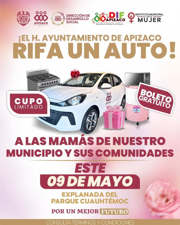 ¡UN AUTO Y GRANDES PREMIOS TE ESTAN ESPERANDO MAMÁ EN #APIZACO !&nbsp;🚗🎁