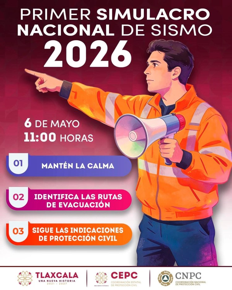 TOTOLAC PARTICIPA EN EL SIMULACRO&nbsp;NACIONAL