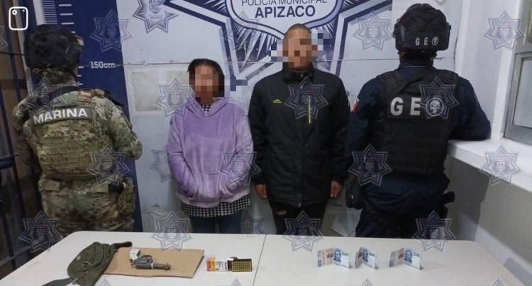 DETIENEN POLICÍA DE APIZACO Y MARINA A SUJETOS CON ARMA DE&nbsp;FUEGO.