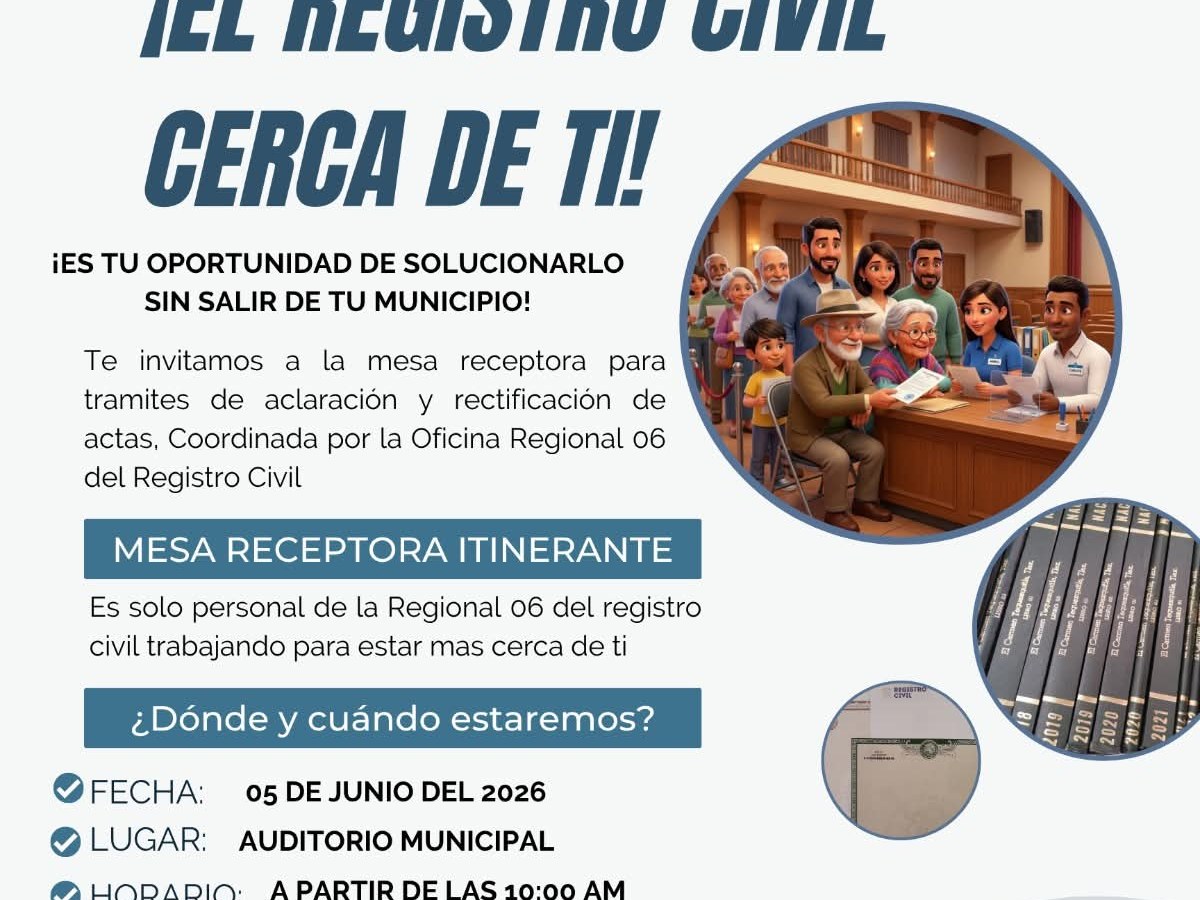 📢🏛️ ¡EL REGISTRO CIVIL MÁS CERCA DE TI!&nbsp;🏛️📢