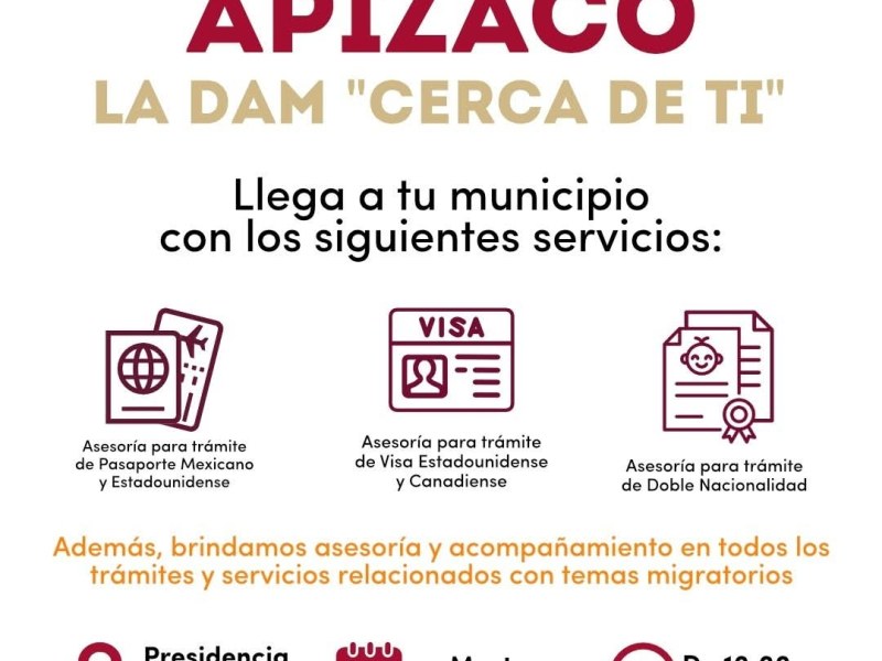 ATENCIÓN APIZACO LA DAM CERCA DE&nbsp;TI