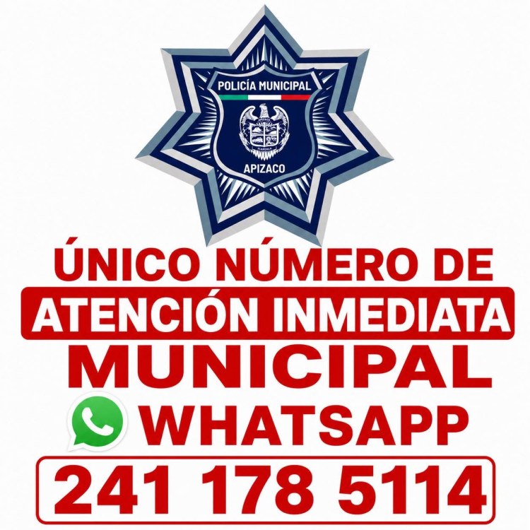 🚨ATENTO AVISO🚨 APIZACO ÚNICO NÚMERO DE ATENCIÓN&nbsp;INMEDIATA