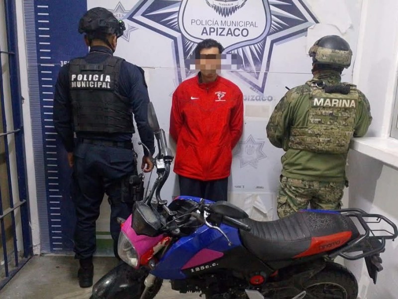 ASEGURAN POLICÍA DE APIZACO Y MARINA MOTOCICLETA CON REPORTE DE&nbsp;ROBO.