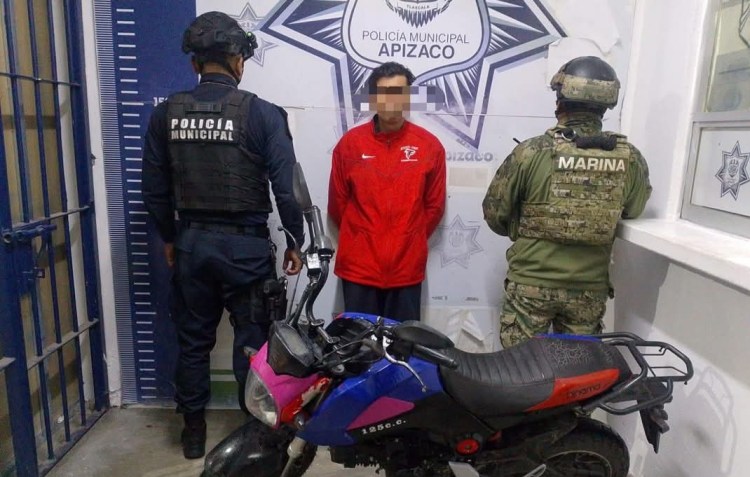 ASEGURAN POLICÍA DE APIZACO Y MARINA MOTOCICLETA CON REPORTE DE&nbsp;ROBO.