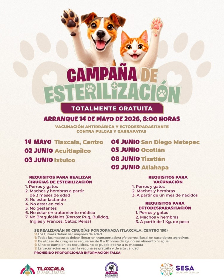 GOBIERNO DE ALFONSO SÁNCHEZ GARCÍA IMPULSA NUEVA CAMPAÑA GRATUITA DE ESTERILIZACIÓN Y VACUNACIÓN&nbsp;ANIMAL