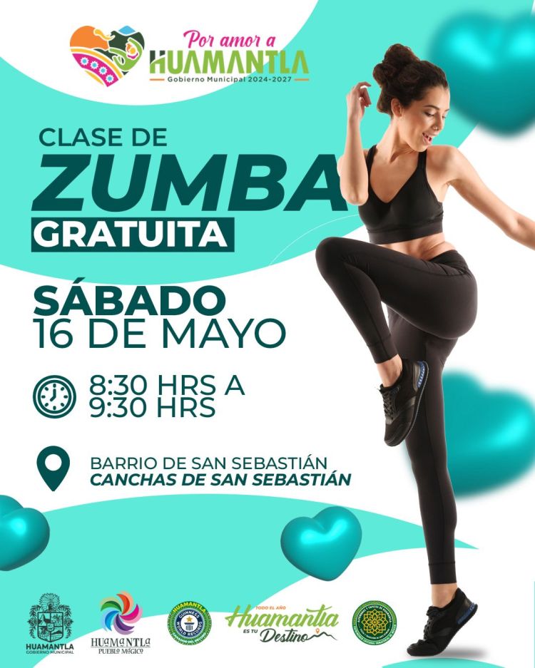 GOBIERNO DE HUAMANTLA INVITA A SUMARSE A CLASE GRATUITA DE&nbsp;ZUMBA