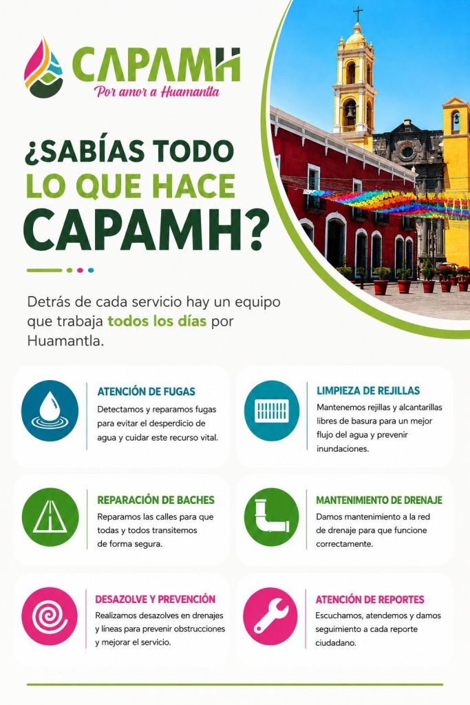 💧🚰💦#HUAMANTLA SABIAS TODO LO QUE HACE #CAPAMH?&nbsp;🚰💧💦