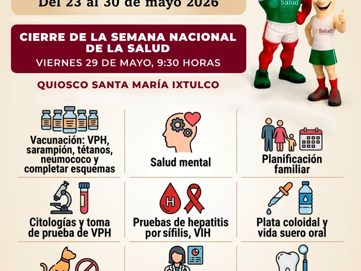 GOBIERNO MUNICIPAL DE TLAXCALA Y SESA ACERCARÁN SERVICIOS MÉDICOS GRATUITOS EN CIERRE DE LA SEMANA DE SALUD EN&nbsp;IXTULCO