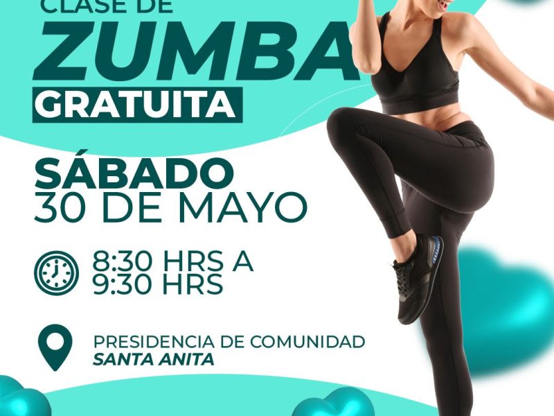INVITA GOBIERNO MUNICIPAL A CLASE GRATUITA DE ZUMBA EN SANTA&nbsp;ANITA