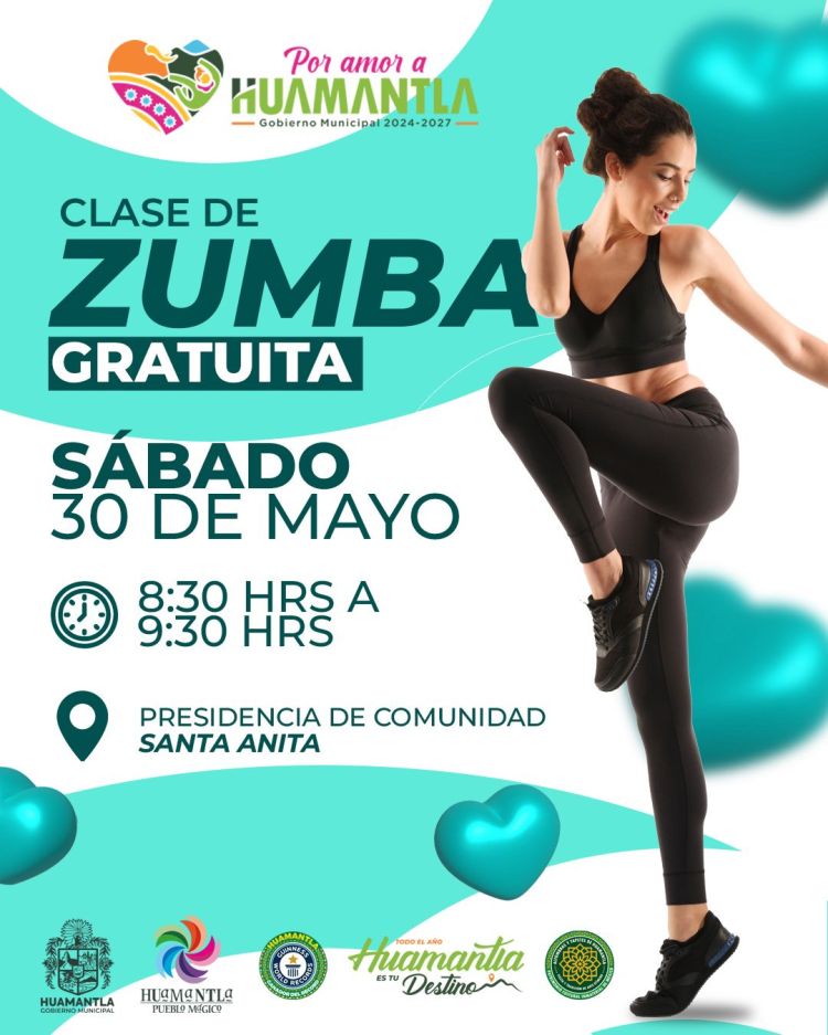 INVITA GOBIERNO MUNICIPAL A CLASE GRATUITA DE ZUMBA EN SANTA&nbsp;ANITA