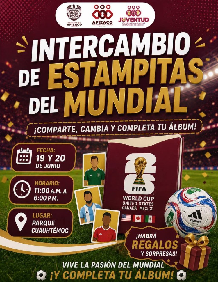 MAÑANA INICIA EL INTERCAMBIO DE ESTAMPITAS EN&nbsp;APIZACO