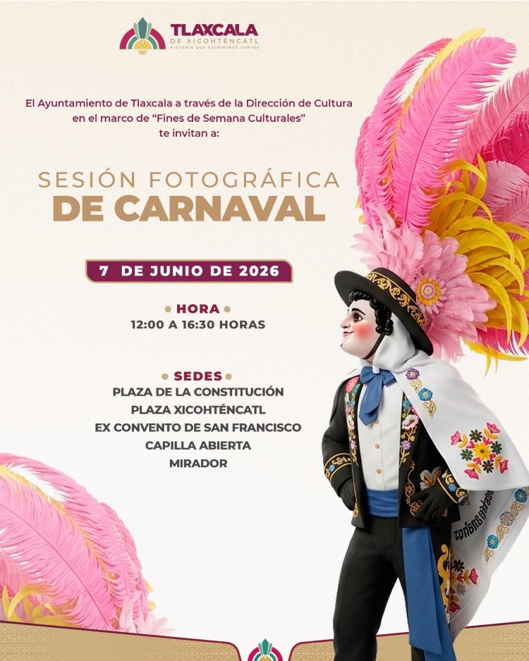 INVITA AYUNTAMIENTO DE TLAXCALA A DISFRUTAR DE LOS “FINES DE SEMANA CULTURALES” A PARTIR DE ESTE DOMINGO 7 DE&nbsp;JUNIO
