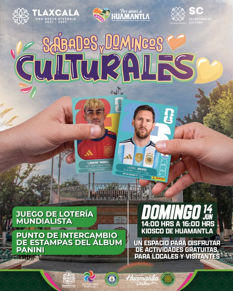 INVITA GOBIERNO DE HUAMANTLA A DISFRUTAR ACTIVIDADES DE LOS SÁBADOS Y DOMINGOS CULTURALES CON TEMÁTICA&nbsp;FUTBOLERA
