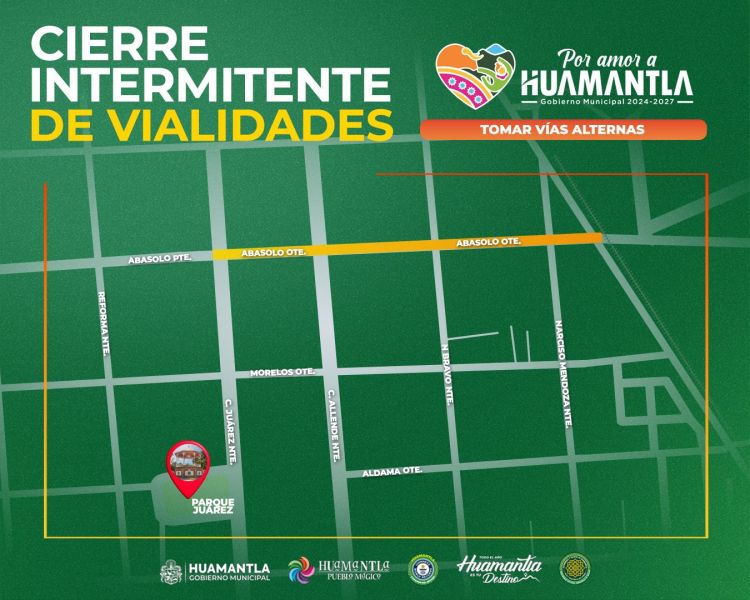 AVISA GOBIERNO MUNICIPAL SOBRE REHABILITACIÓN INTEGRAL DE LA CALLE&nbsp;ABASOLO