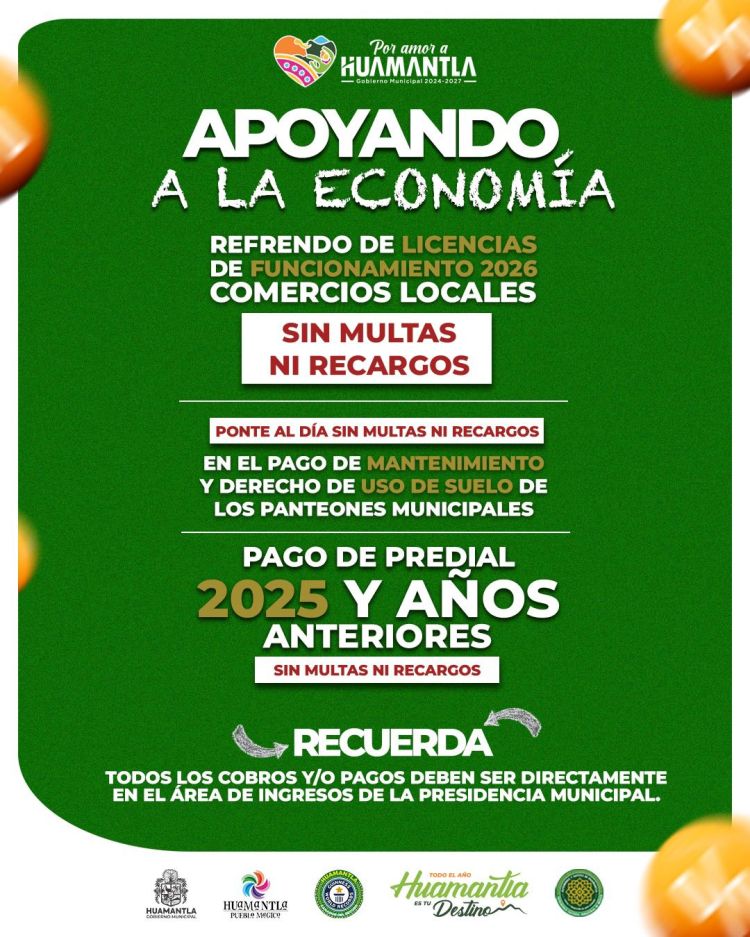 APOYA HUAMANTLA LA ECONOMÍA DE LAS FAMILIAS CON DESCUENTOS Y REGULARIZACIÓN DE&nbsp;ADEUDOS