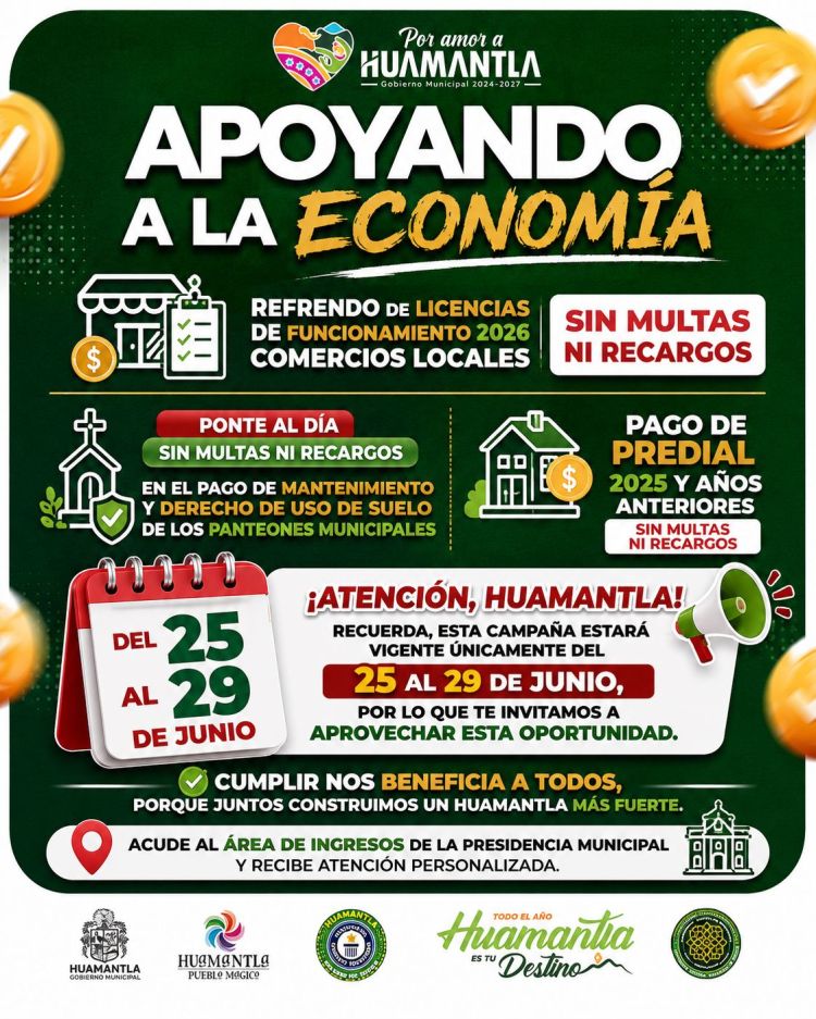 IMPULSA GOBIERNO MUNICIPAL DE HUAMANTLA CAMPAÑA PARA REGULARIZAR ADEUDOS MUNICIPALES SIN MULTAS NI&nbsp;RECARGOS