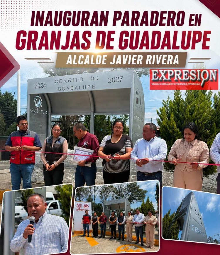 «UN LUGAR DIGNO PARA ESPERAR EL TRANSPORTE»: ALCALDE JAVIER RIVERA INAUGURA PARADERO EN GRANJAS DE&nbsp;GUADALUPE