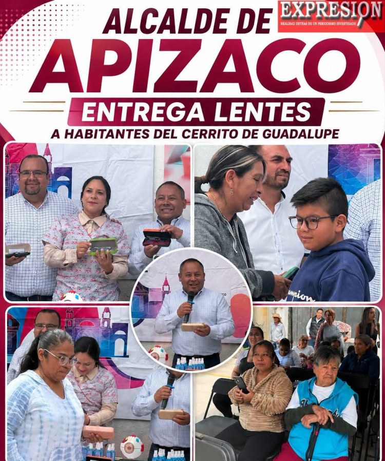 👓JAVIER RIVERA, ALCALDE DE #APIZACO, ENTREGA LENTES A HABITANTES DE CERRITO DE&nbsp;GUADALUPE