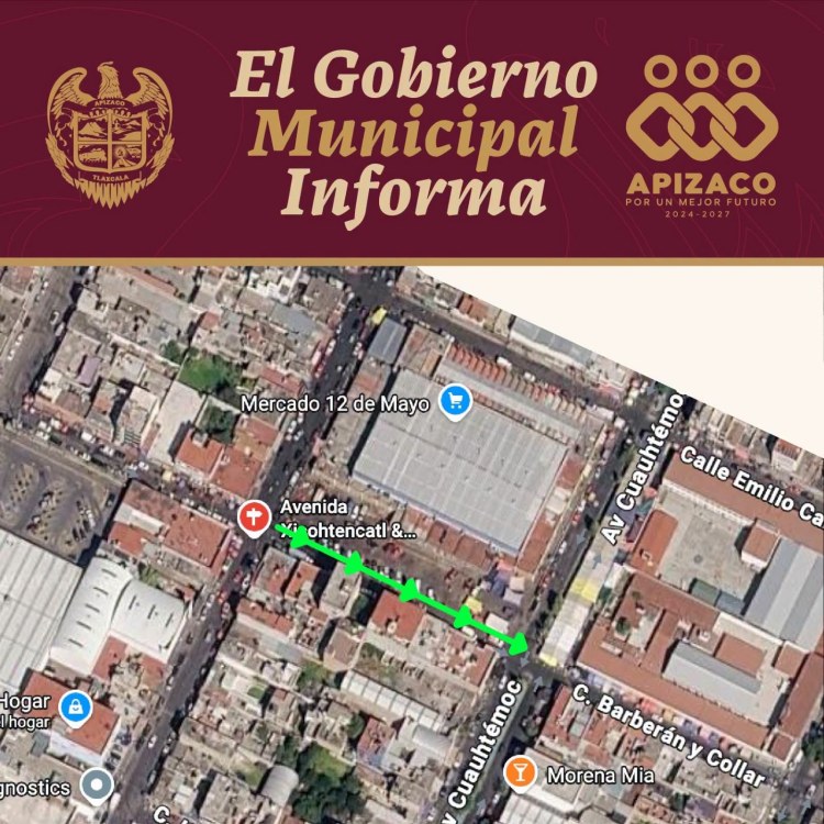 APIZACO AVISO IMPORTANTE CAMBIO EN CIRCULACIÓN&nbsp;VIAL