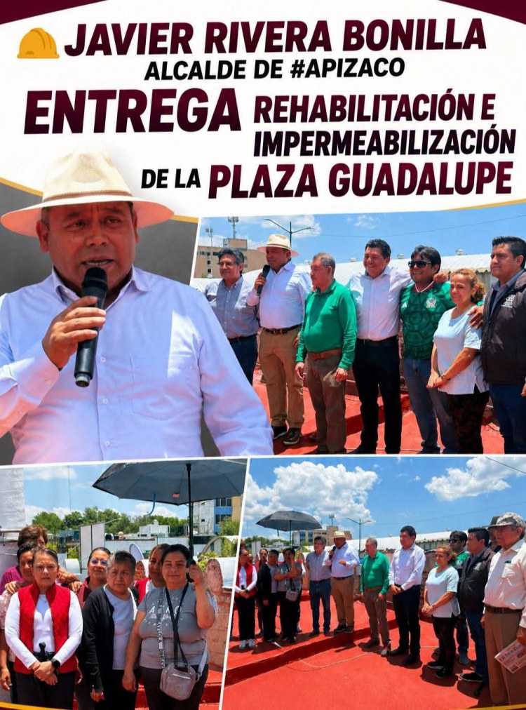 APIZACO FORTALECE EL COMERCIO CON LA REHABILITACIÓN DE LA PLAZA GUADALUPE&nbsp;🚧👷