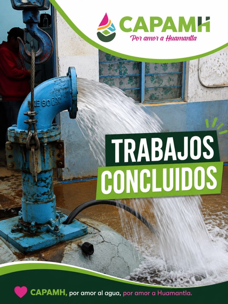 ✅🚰💦💧 CONCLUYEN LOS TRABAJOS DE MANTENIMIENTO EN EL POZO NUEVOS HORIZONTES DE HUAMANTLA&nbsp;🚰💦💧