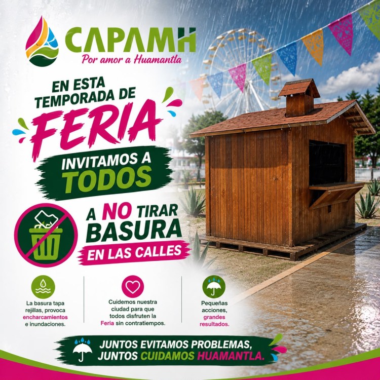 🌧️🎡 ¡QUE LA LLUVIA NO APAGUE NUESTRA FERIA #HUAMANTLA #CAPAMH !&nbsp;💚💧