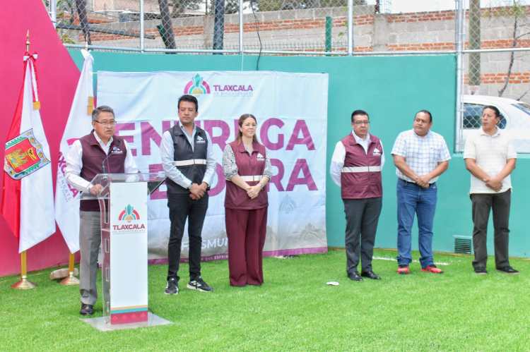 INAUGURA ALCALDE DE TLAXCALA REHABILITACIÓN DE LA CANCHA BLAS «CHARRO» CARVAJAL, OBRA IMPULSADA POR ALFONSO SÁNCHEZ&nbsp;GARCÍA