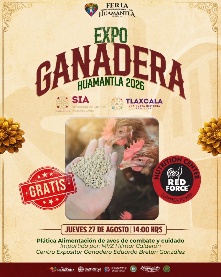 HUAMANTLA IMPULSA EL CONOCIMIENTO Y CUIDADO DE LAS AVES DE COMBATE EN LA EXPO GANADERA&nbsp;2026